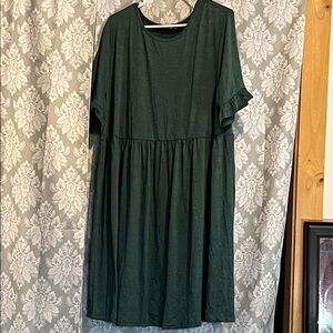 SHEIN Dark Green teal knit Dress